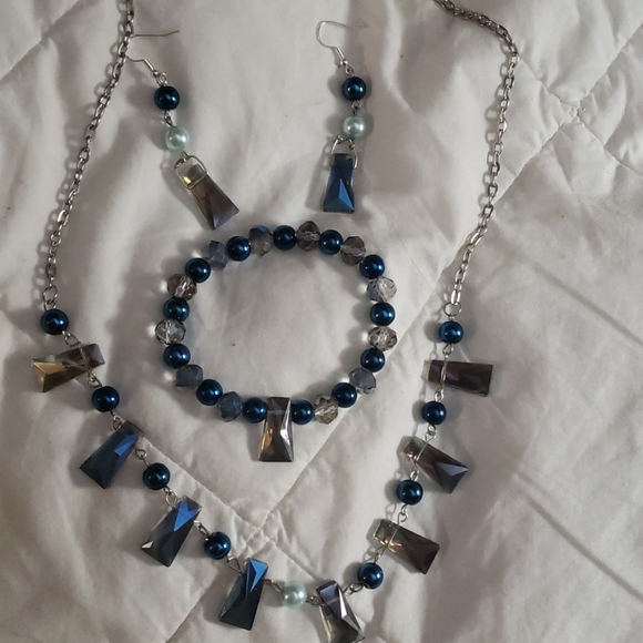 Blue 3pc jewelry set - Picture 1 of 1